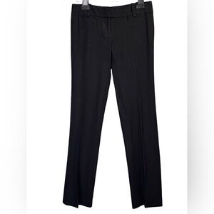 Ann Taylor Black Trousers Classic Midrise Pleated Zipper Size 0 Petite